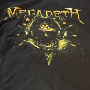 Black Megadeth shirt, emo, y2k, grunge